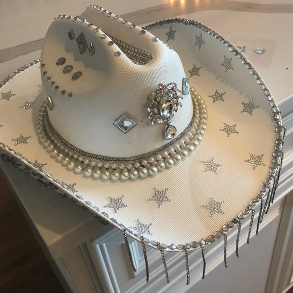 Bridal Bride Rhinestone Fringe Cowboy 